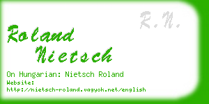 roland nietsch business card